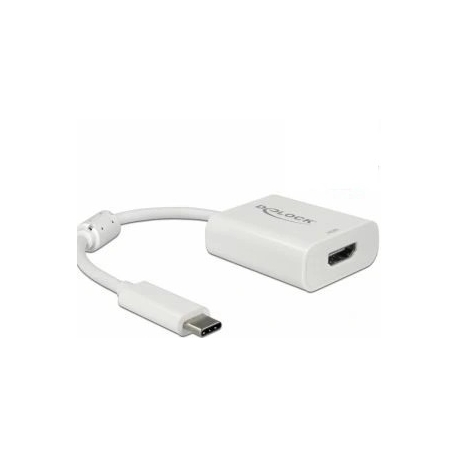 Adapter USB Delock USB-C HDMI, 0.1m, Biały